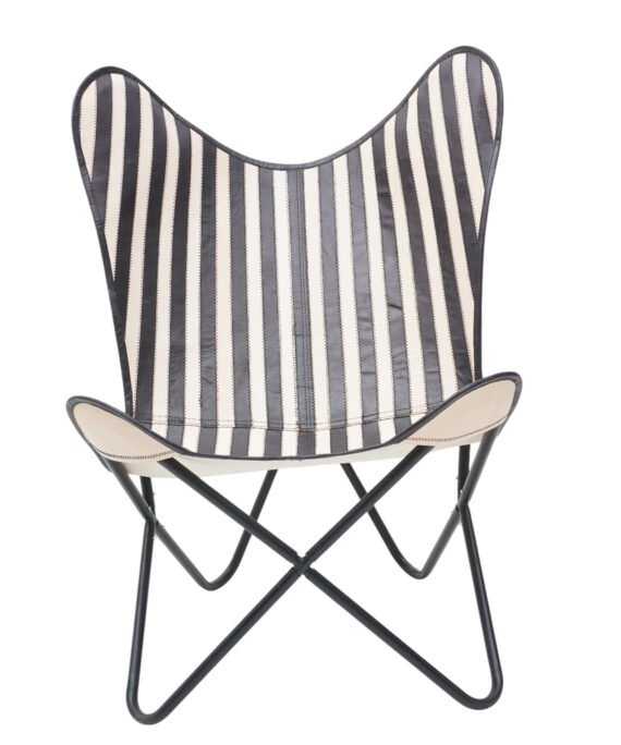 Monochrome Stripes Butterfly Chair