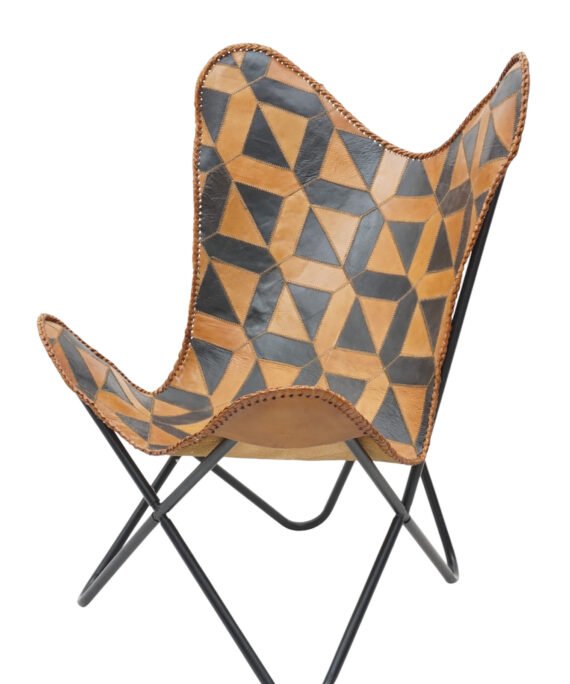 GeoLuxe Leather Butterfly Chair
