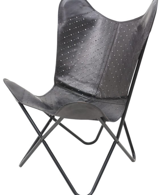 Midnight Luxe Perforated Butterfly Chair