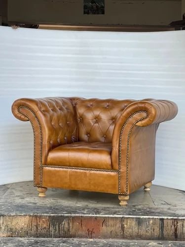 Camel Brown Single Seater Sofa