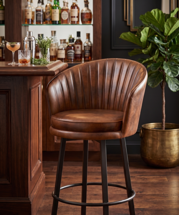 Tufted Leather Dining Chair