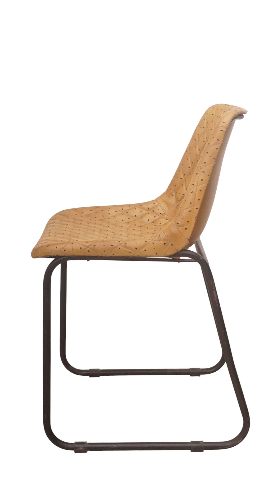 Diamond Quilted Leather Dining Chair - Image 5