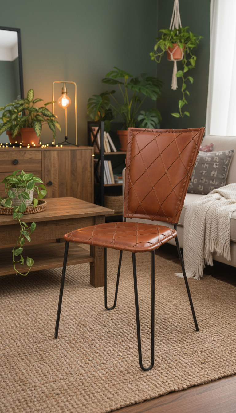 Artisan Woven Leather Dining Chair