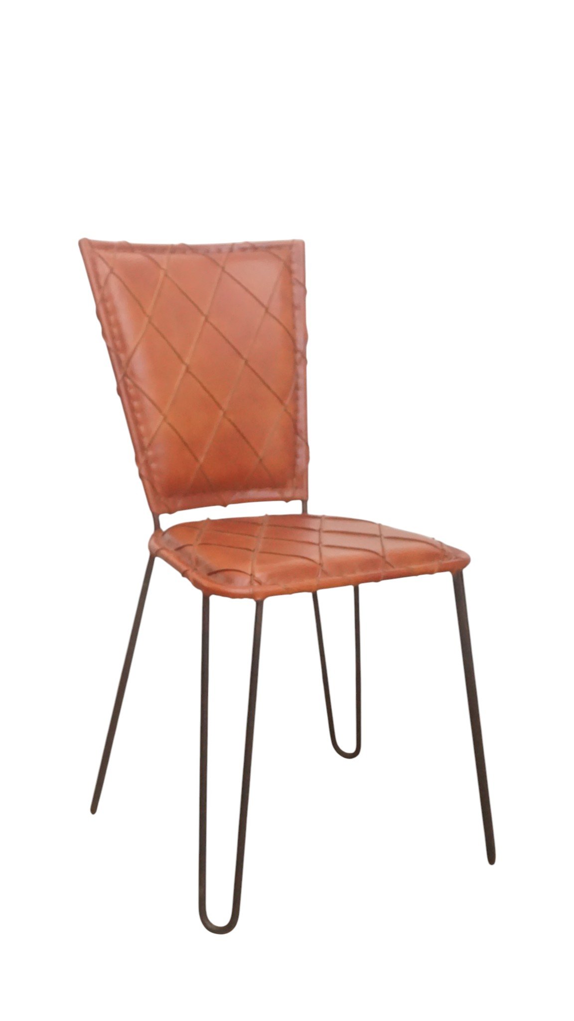 Artisan Woven Leather Dining Chair - Image 3