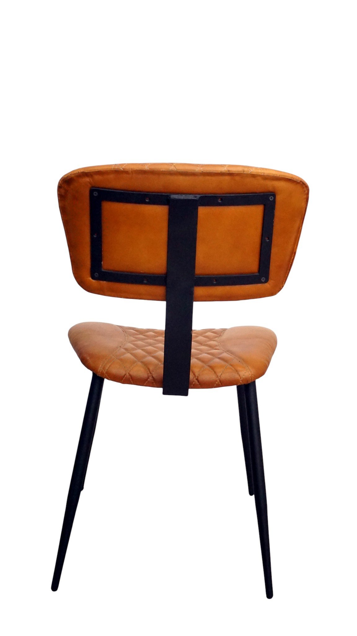Diamond Stitch Leather Dining Chair - Image 2
