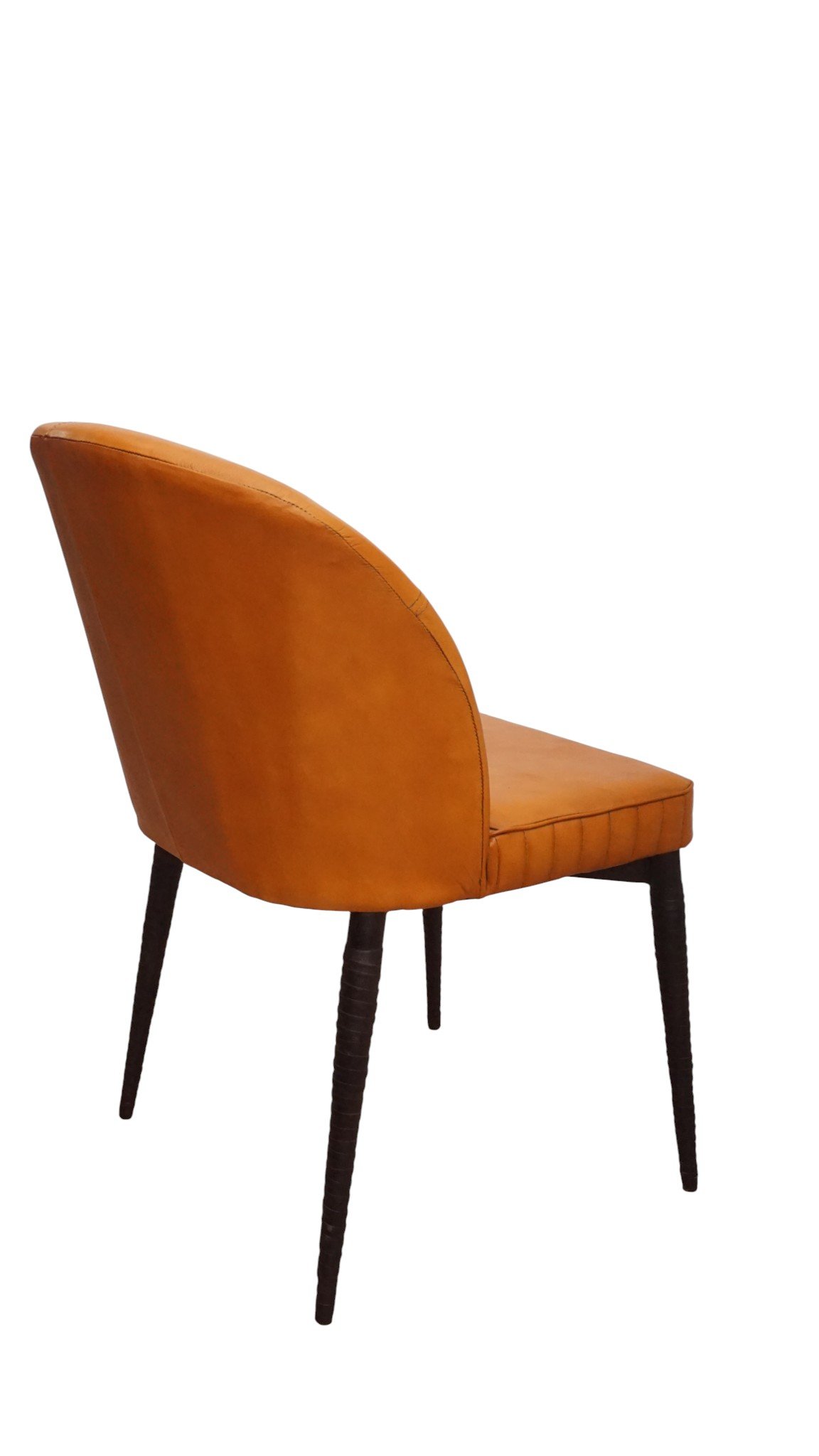 Diamond Tufted Leather Accent Chair - Image 4