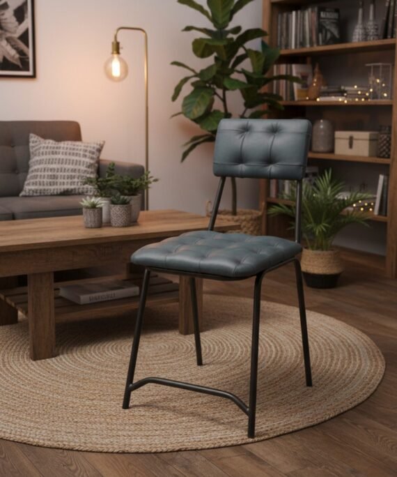 Hudson Tufted Leather Dining Chair