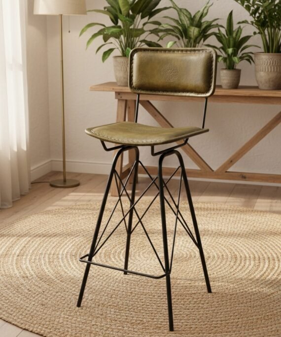 Orion Leather Bar Stool