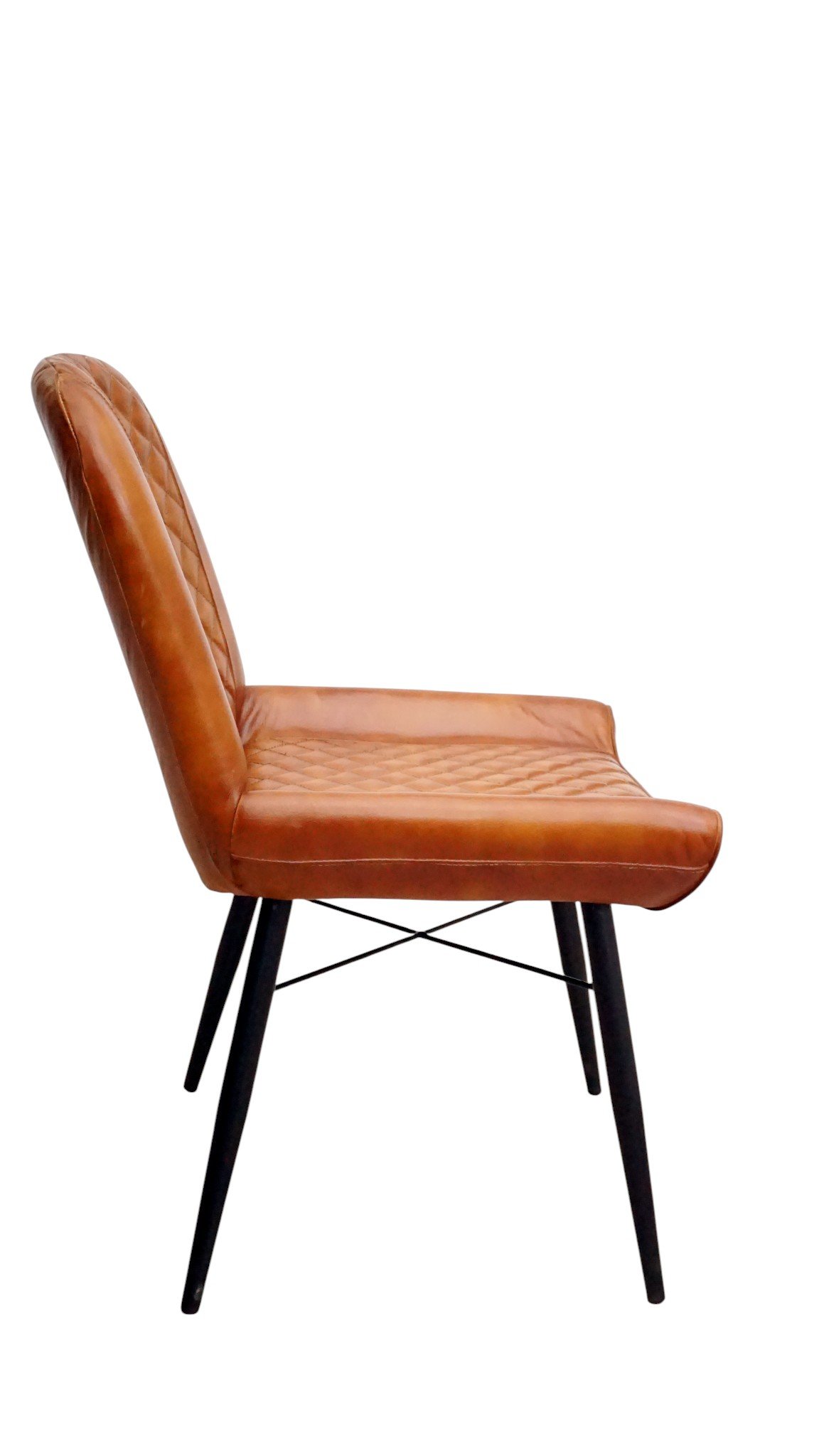 Windsor Quilted Leather Dining Chair - Image 5