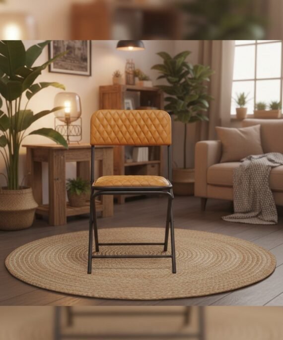 Urban Fold Leather Dining Chair