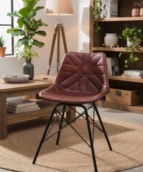 Orion Star Quilted Leather Dining Chair