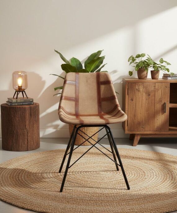 Sierra Leather & Suede Dining Chair