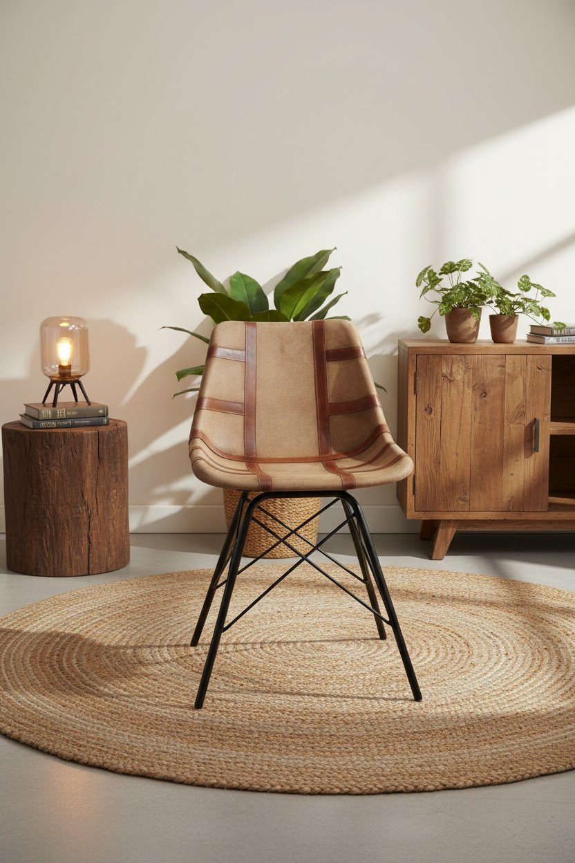 Sierra Leather & Suede Dining Chair