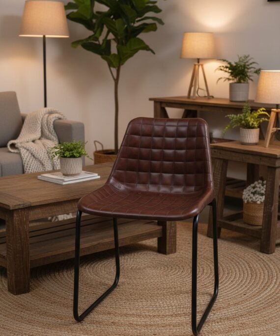 Chester Leather Cantilever Dining Chair