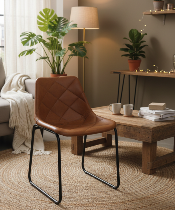 Nova Leather Cantilever Dining Chair