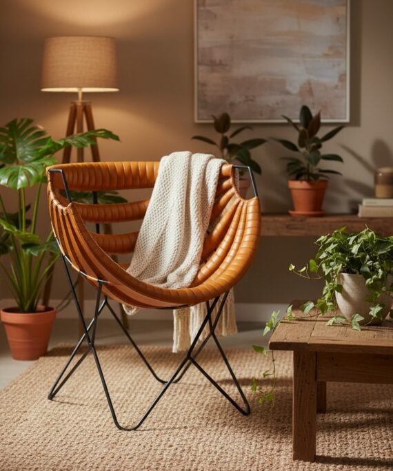 Luna Leather Butterfly Lounge Chair